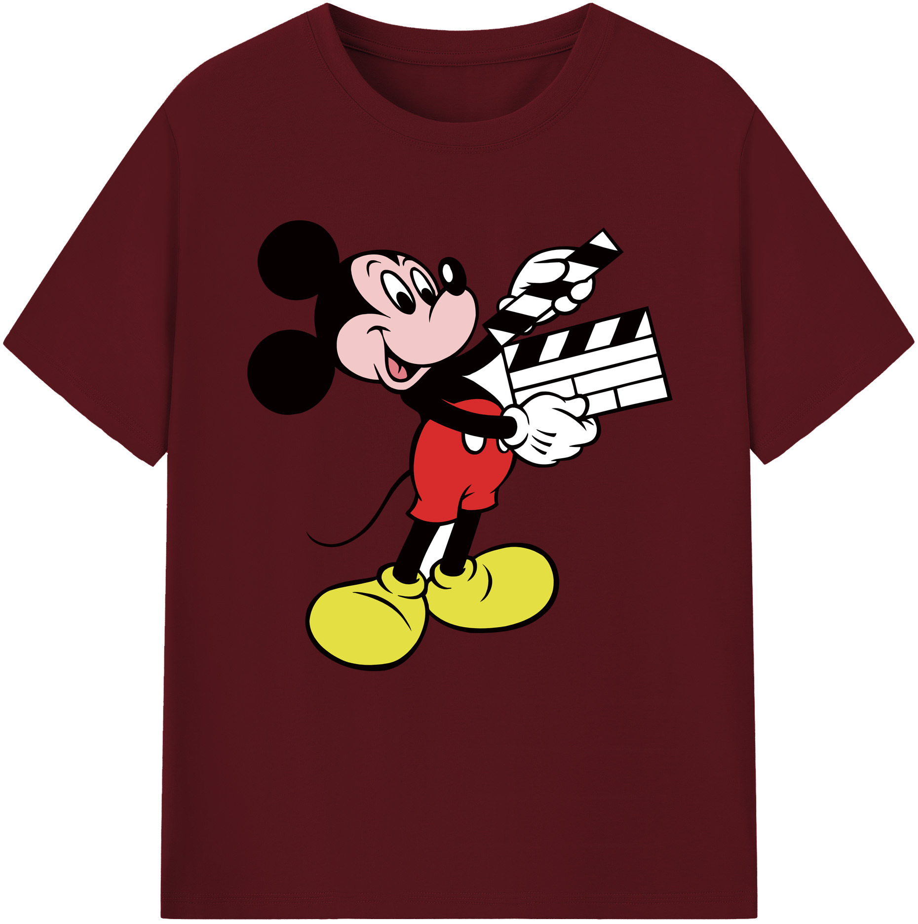 （画像用） ミッキーマウス Mickey Mouse 綿100％半袖Tシャツ（フロントプリント）